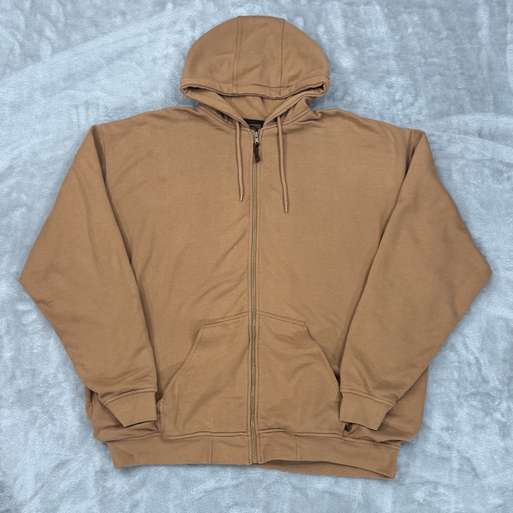 Berne Hoodie Mens 3XL Light Brown Full Zip‎ Thermal Lined Winter Warm Workwear